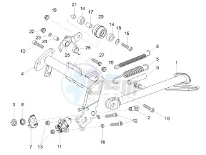 TUONO 125 4T E4 ABS (EMEA) drawing Central stand