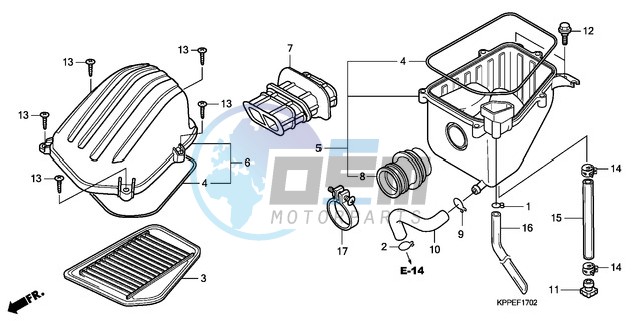 AIR CLEANER (CBR125RW7/RW9/RWA)