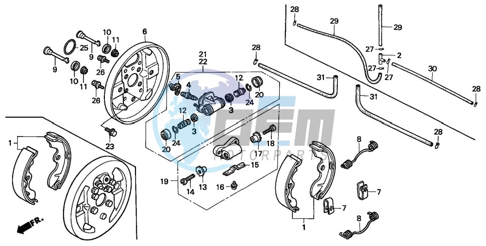 FRONT BRAKE PANEL (TRX300)