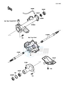 KLF 220 A [BAYOU 220] (A1-A4) [BAYOU 220] drawing REAR AXLE