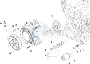 Liberty 150 4t 2v ie e3 (Vietnam) drawing Flywheel magneto cover - Oil filter