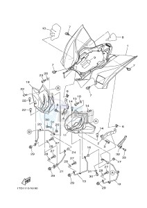 YFZ450R YFZ45YSXG (1TDN) drawing REAR FENDER