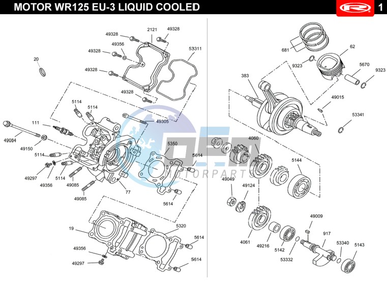 CYLINDER HEAD - CRANKSHAFT - CYLINDER