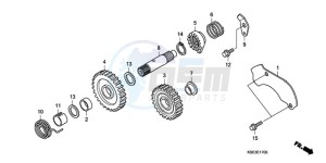 CRF150R9 Europe Direct - (ED / 2ED) drawing KICK STARTER SPINDLE