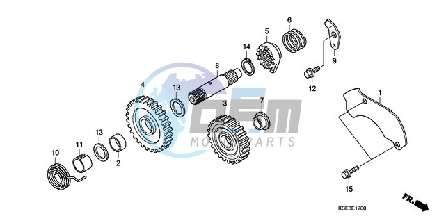 KICK STARTER SPINDLE