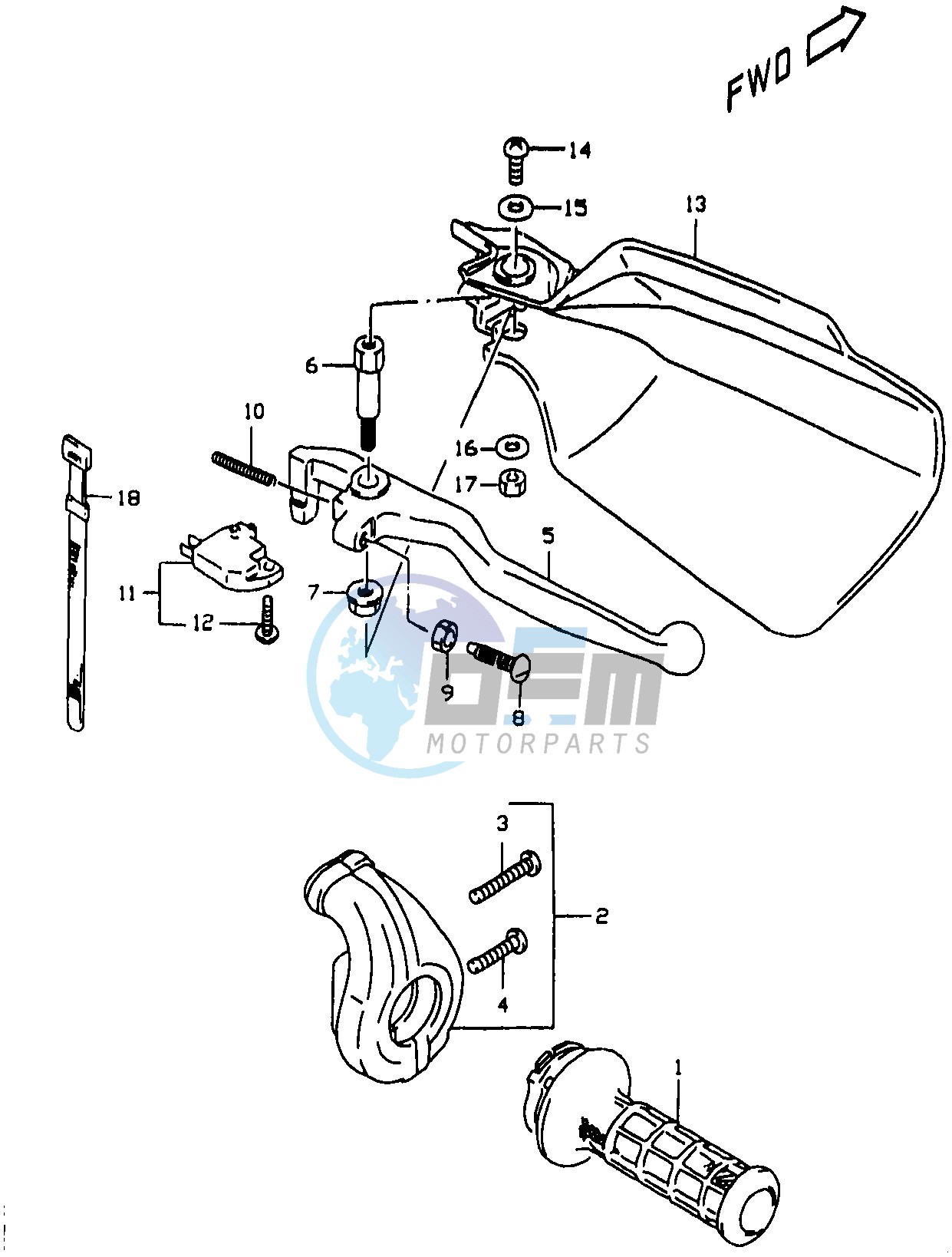 RIGHT HANDLE LEVER (E24)