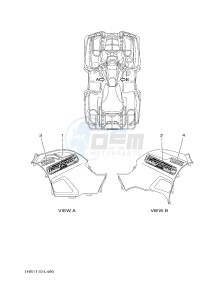 YFM550FWAD YFM5FGPHD GRIZZLY 550 EPS HUNTER (1HSM) drawing GRAPHICS