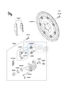 W800 EJ800ADF GB XX (EU ME A(FRICA) drawing Front Brake