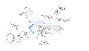 CROSS CITY - 125 CC 4T EU3 drawing HEADLAMPS - BLINKERS