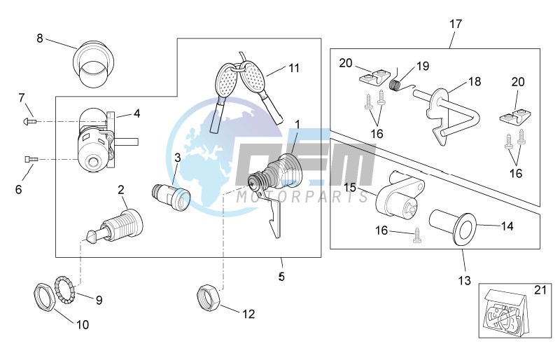 Decal - Lock hardware kit