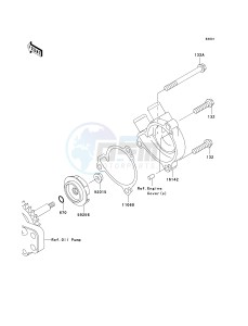 KLX300 A [KLX300R] (A10) A10 drawing WATER PUMP