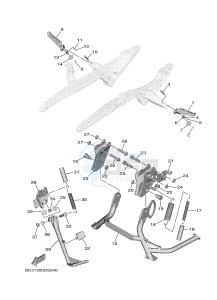 XP530 XP530D-A TMAX DX ABS (BC38) drawing STAND & FOOTREST