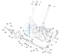 946 150 4T 3V ABS ARMANI (APAC) (A, C) drawing Fork/steering tube - Steering bearing unit