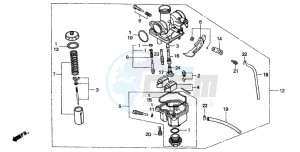 XR200R drawing CARBURETOR