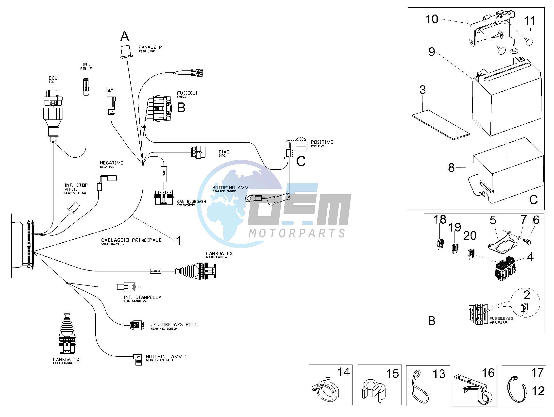 Rear electrical system