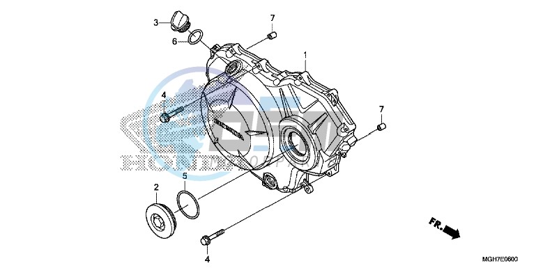 RIGHT CRANKCASE COVER (VFR1200X/ XA/ XL)