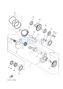 YFM700FWAD YFM70GPLG GRIZZLY 700 EPS LIMITED EDITION (B315) drawing CRANKSHAFT & PISTON