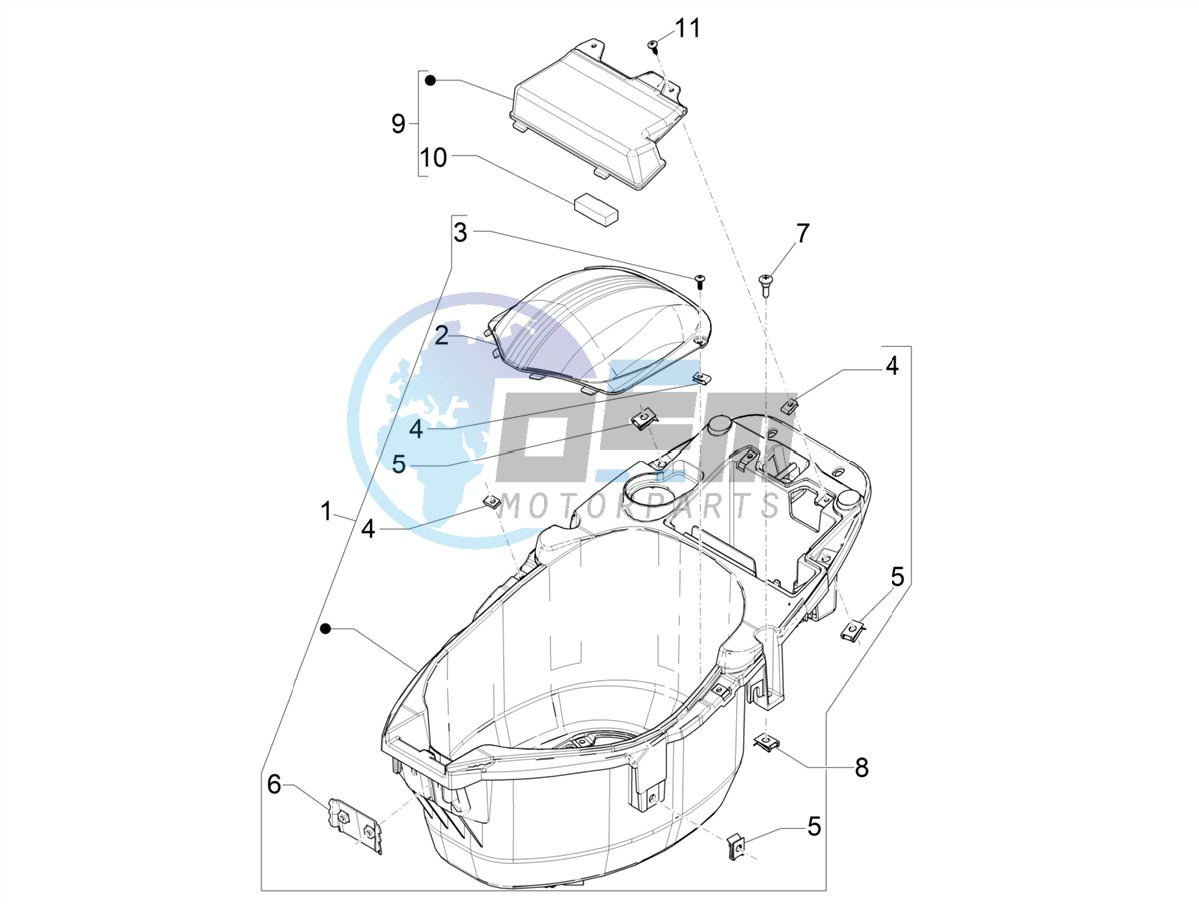 Helmet housing - Undersaddle