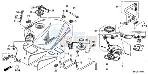 CB600FB drawing FUEL TANK