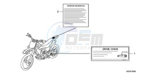 CRF150R9 Australia - (U) drawing CAUTION LABEL