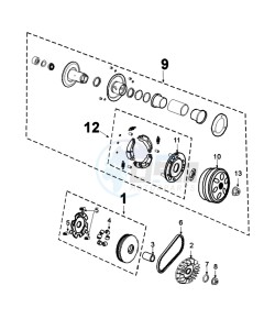 DJANGO 125 ALLURE drawing CLUTCH