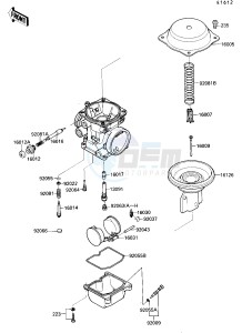 ZX 750 F [NINJA 750R] (F4) [NINJA 750R] drawing CARBURETOR PARTS