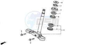 CB900F HORNET 900 drawing STEERING STEM