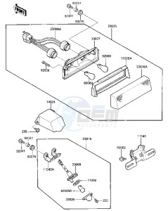 ZX 600 A [NINJA 600] (A3) [NINJA 600] drawing TAILLIGHT