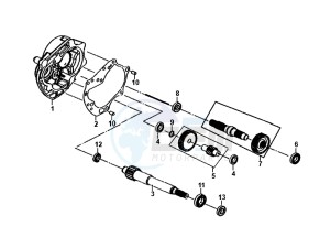 FIDDLE II 50 (25 KM/H) (AF05W4-NL) (E4) (L8-M0) drawing MISSION CASE-DRIVE SHAFT / FIDDLE II 50 (25 KM/H) (AF05W4-NL) (E4) (L8-M0)