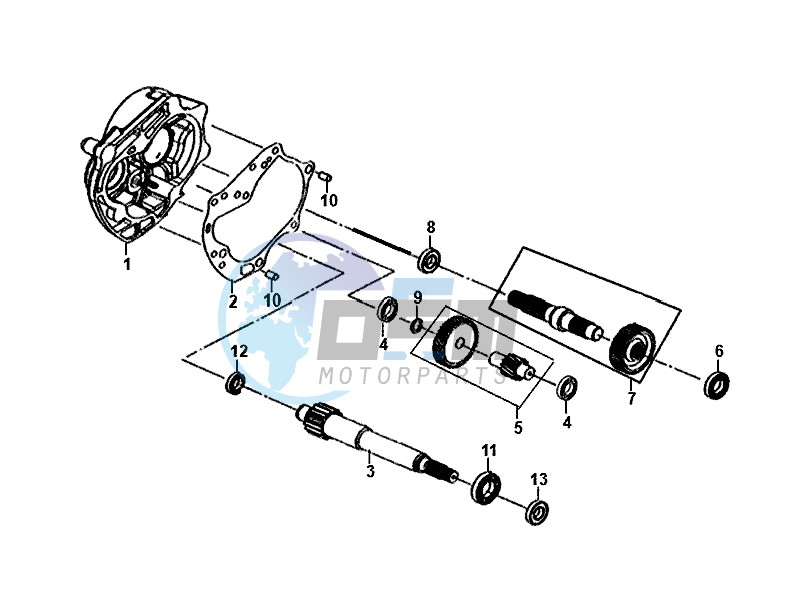 MISSION CASE-DRIVE SHAFT / FIDDLE II 50 (25 KM/H) (AF05W4-NL) (E4) (L8-M0)