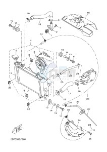 MT125 MT-125 (5D7C 5D7C 5D7C 5D7C) drawing RADIATOR & HOSE