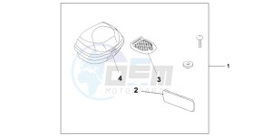 CBF600N drawing TOP BOX 35L EXALIBUR GRAY