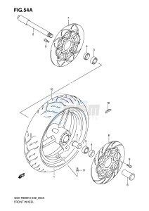 GSX-R600 (E2) drawing FRONT WHEEL (GSX-R600XK5 U2XK5 U3XK5)