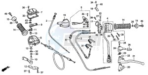 TRX350FM FOURTRAX 350 4X4 drawing SWITCH CABLE