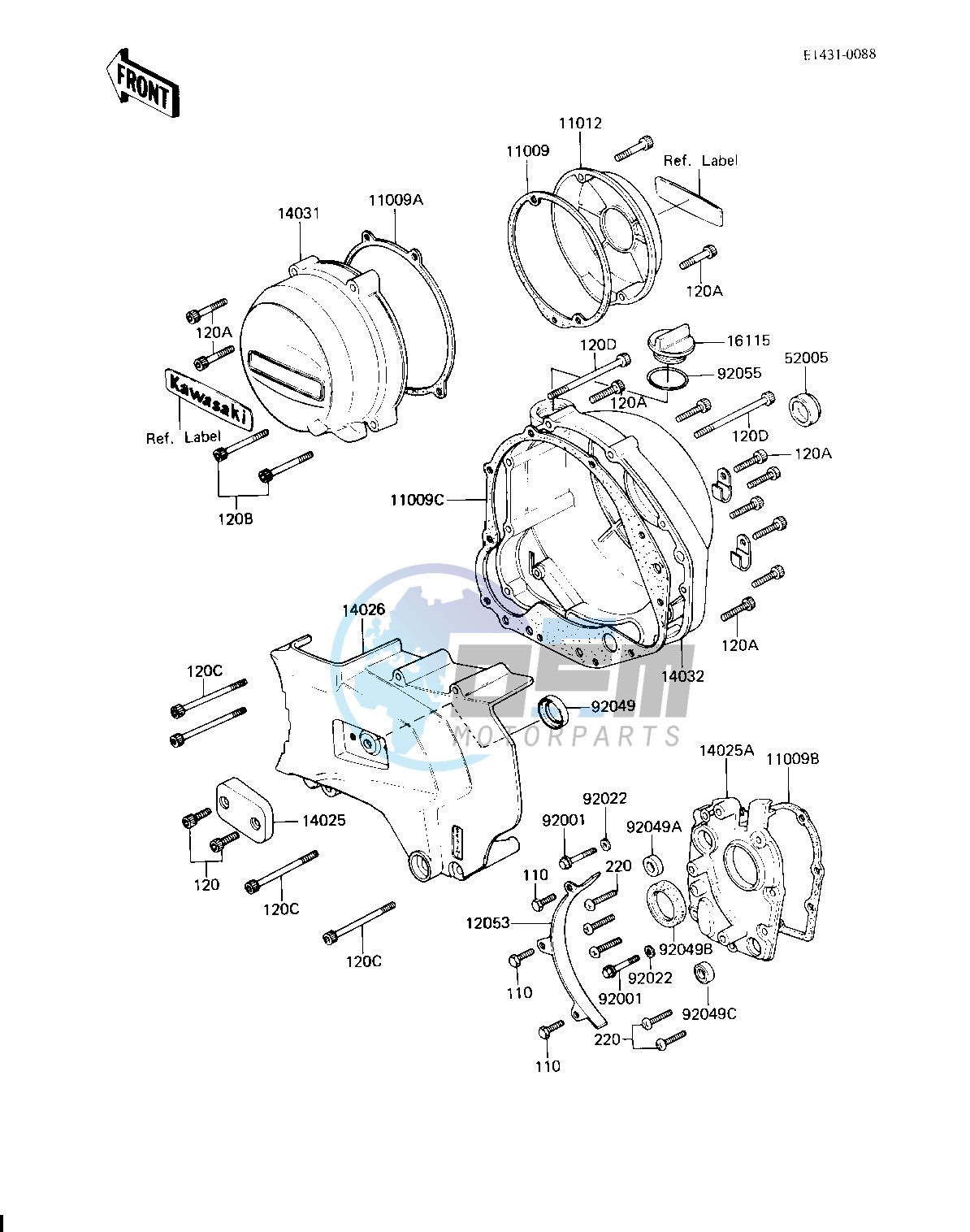 ENGINE COVERS -- KZ750-H4- -