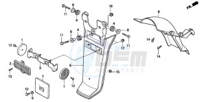 PK50SM drawing REAR FENDER (PK50S-B/SP/MS/SS/SMS)