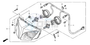 CBF1000S drawing HEADLIGHT