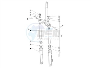 MEDLEY 125 4T IE ABS E4 2020 (APAC) drawing Fork's components (Showa)