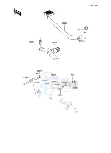 KZ 750 L [L3] drawing BRAKE PEDAL_TORQUE LINK