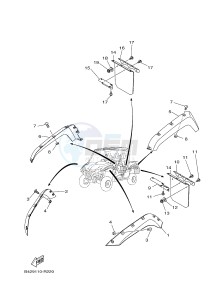 YXM700ES YXM70VPSG VIKING EPS SPECIAL EDITION (B42B) drawing FENDER