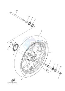 YZF-R3 YZF-R3A 321 R3 (BR51 BR52) drawing FRONT WHEEL