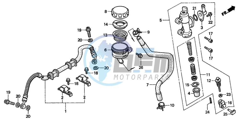 REAR BRAKE MASTER CYLINDER