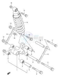 GSF250V (E24) Bandit drawing REAR CUSHION LEVER