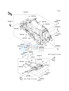 KSF 450 B [KFX450R MONSTER ENERGY] (B8F-B9FB) B8F drawing FRAME-- JKASFGB1 8B509623 - - -