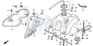 XR100R drawing FUEL TANK