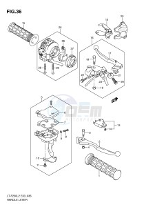 LT-F250 (E33) drawing HANDLE LEVER