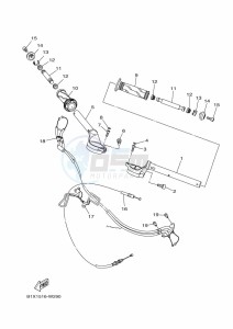 YZF320-A YZF-R3 (B2X3) drawing STEERING HANDLE & CABLE