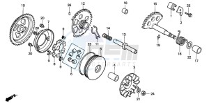 NH80MS drawing DRIVE FACE/KICK STARTER