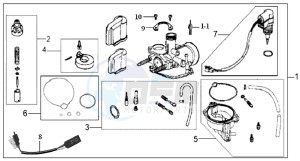 JET EURO X 50 E2 drawing CARBURATOR