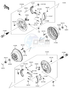 MULE SX KAF400JHF EU drawing Front Hub